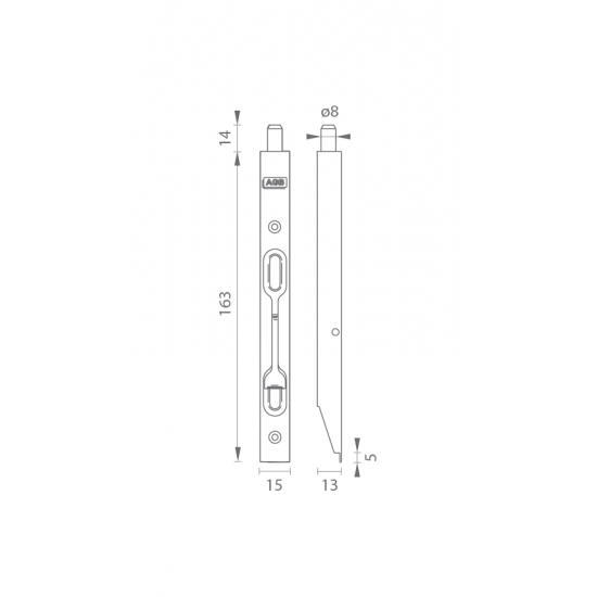 AGB - Zástrč F16 - H150 BRM - bronz matný (22)