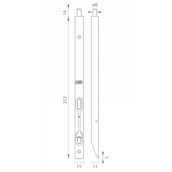 AGB - Zástrč F16 - H250 BRM - bronz matný (22)