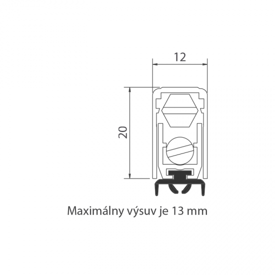 CO - 1700 MINI PRAHOVÁ VÝSUVNÁ LIŠTA 