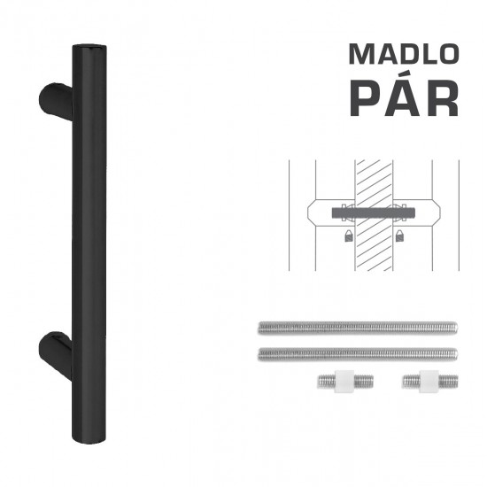 FT - MADLO kód 800 Ø 25 mm UN pár CIM - čierna matná (FNO)