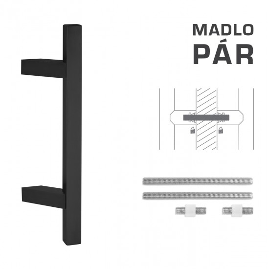 FT - MADLO kód 831Z 25x25 mm UN pár CIM - čierna matná (FNO)