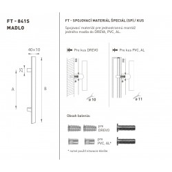 FT - MADLO kód 841S 40x10 mm SP ks BIM - biela matná (FBO)