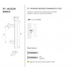 FT - MADLO kód 841Z 40x10 mm ST ks NEM - nerez matná (F60)