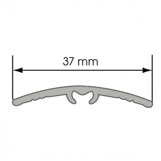 Oblý prechodový profil AL CEZAR - 37 x 5 x 2790 mm - Samolepiaco-narážací - LW375w1 - Fólia Dub Avero - 9342827