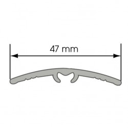 Oblý prechodový profil AL CEZAR - 47 x 5 x 930 mm - Samolepiaco-narážací - LW475w1 - Elox zlato - 9350209