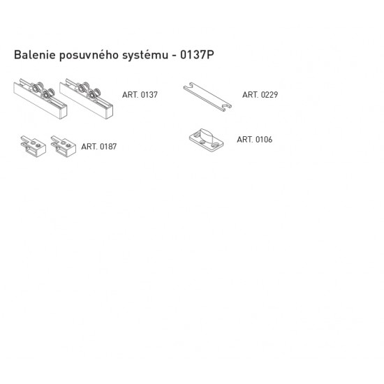 SC - Balenie posuvného systému 100 SILENT FILO art. 0137P 