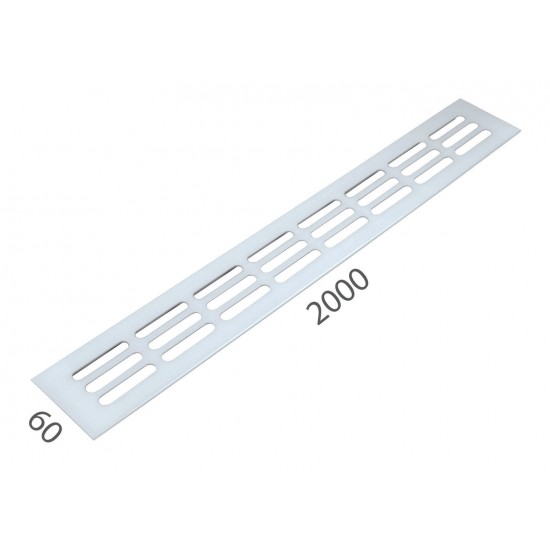 SRL - ALFA vetracia mriežka 60 x 2000 mm BIL - biela lesklá (RAL 9010)