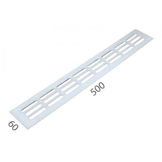 SRL - ALFA vetracia mriežka 60 x 500 mm BIL - biela lesklá (RAL 9010)