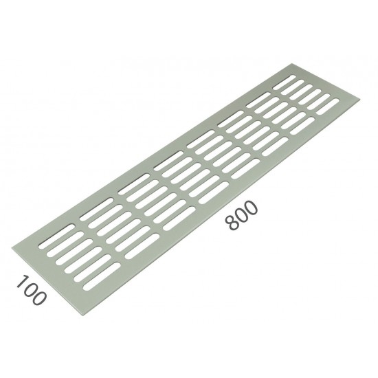 SRL - ALFA vetracia mriežka 100 x 800 mm NEM - nerez matná