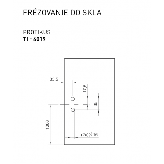 TI - Protikus pre zámok na sklo 4019 BIM - biela matná (152)