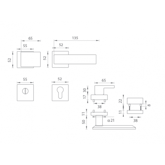 TI - CUBO/LINHA2 - HR 3230/2730 NIM - nikel matný (142)